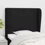 VIDAXL Tete de lit avec oreilles Noir 103x23x118/128 cm Tissu