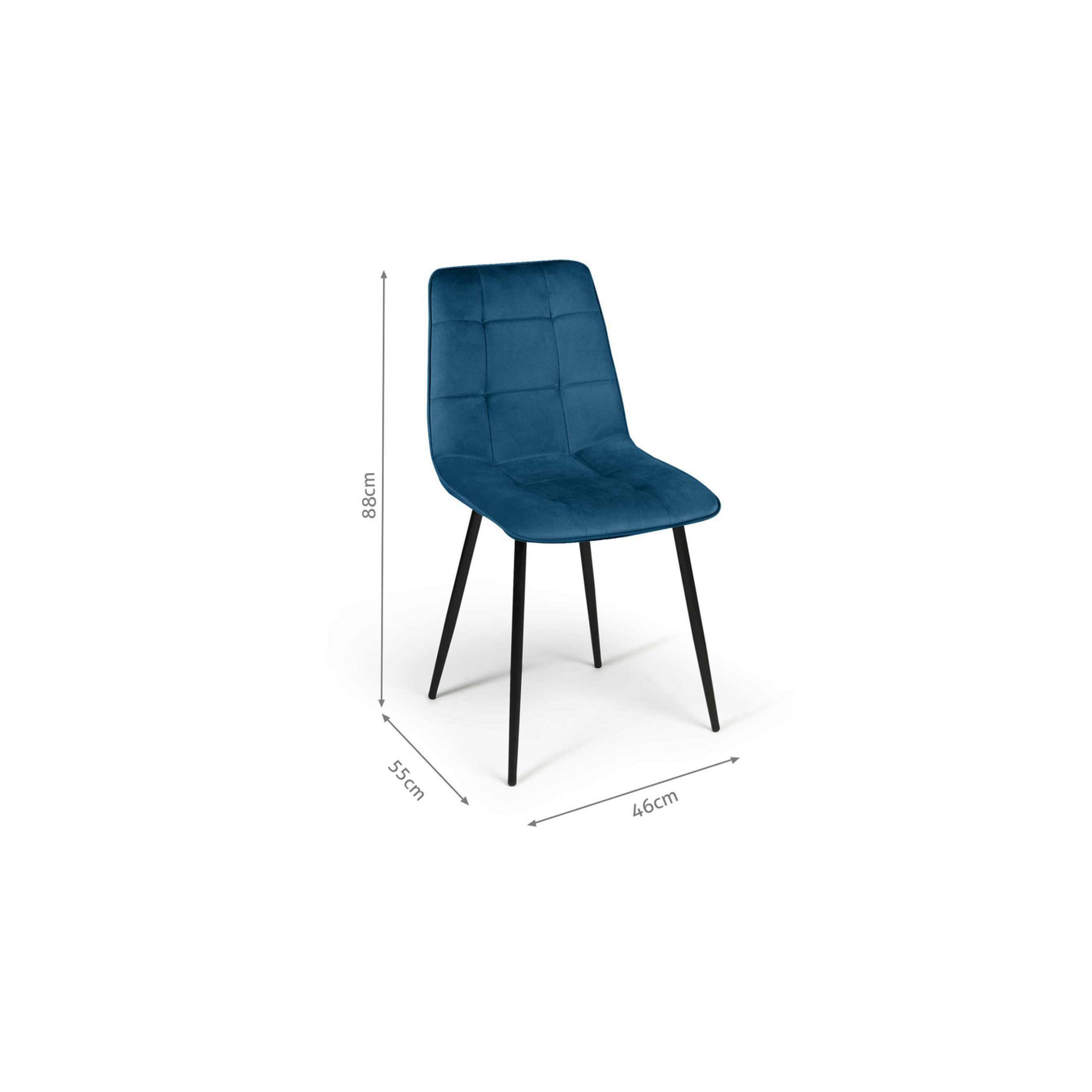 Voir la diapositive 5 : ID MARKET Lot de 6 chaises mila en velours mix color bleu x2, gris foncé x2, gris clair x2