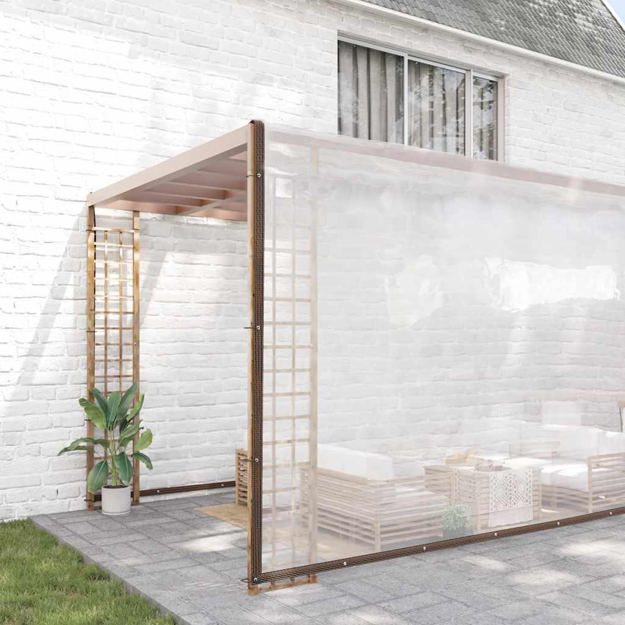 VIDAXL Bache transparente avec œillets 10x12 m polyethylene