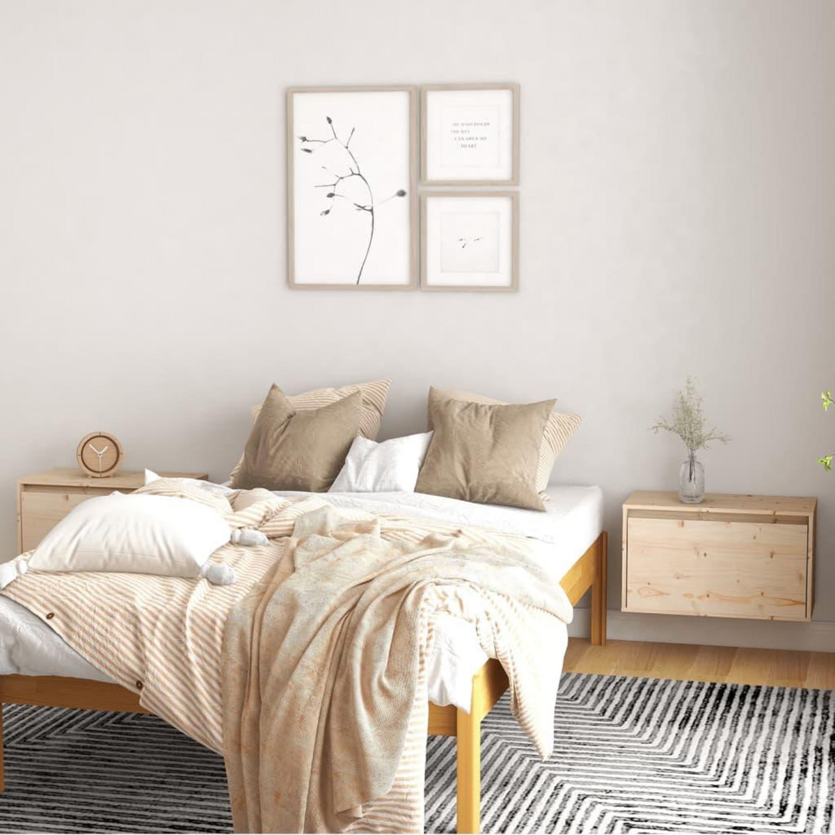 VIDAXL Armoires murales 2 pcs 60x30x35 cm Bois de pin massif