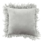 Paris Prix Coussin Déco Plumes  Marlina  40x40cm Gris
