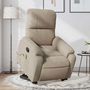 Voir la diapositive 1 : VIDAXL Fauteuil inclinable de massage taupe tissu microfibre