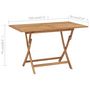 Voir la diapositive 6 : VIDAXL Table pliable de jardin 120x70x75 cm Bois de teck solide