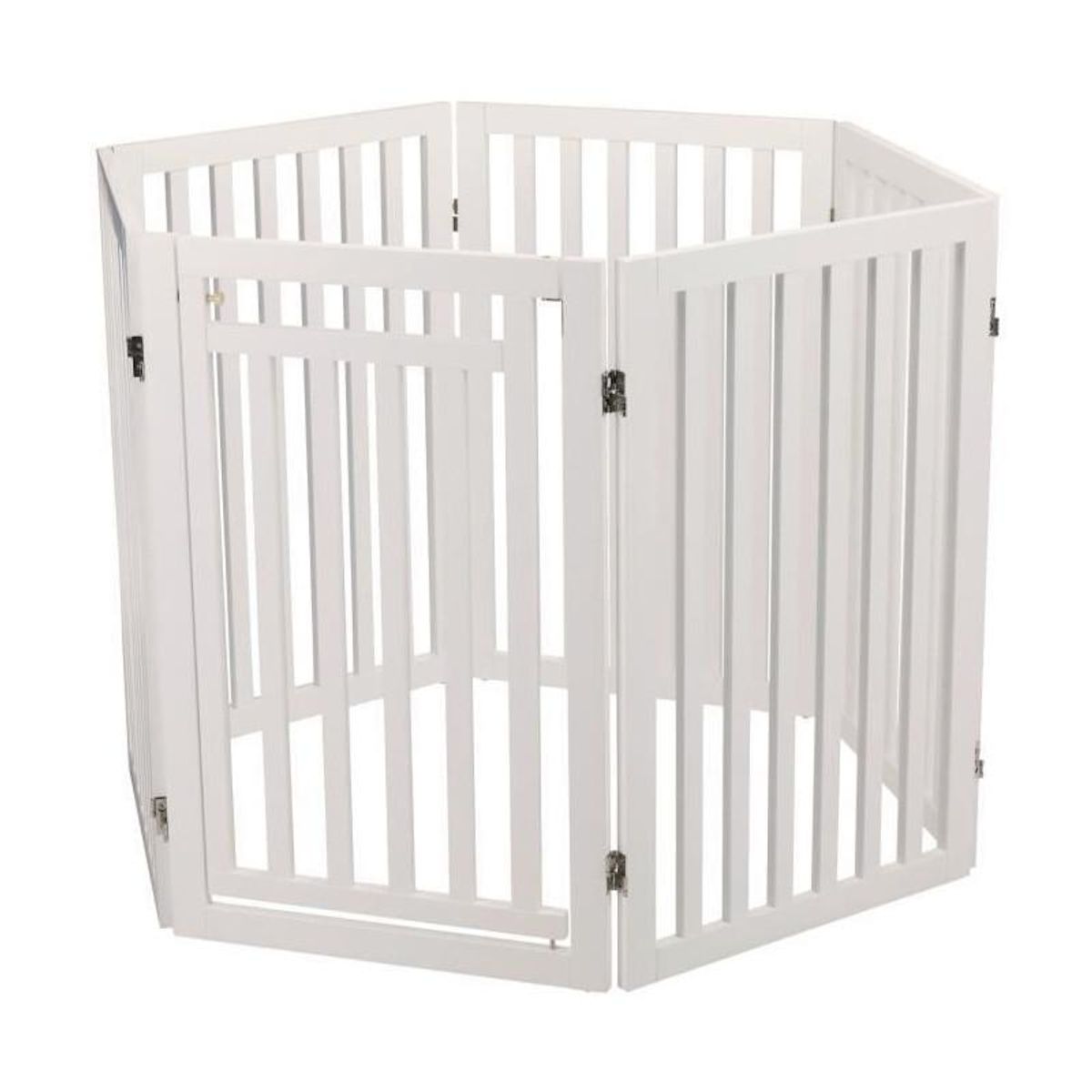 Trixie TRIXIE Barriere avec porte - 60 / 160 x 81 cm - Blanc - Pour chien