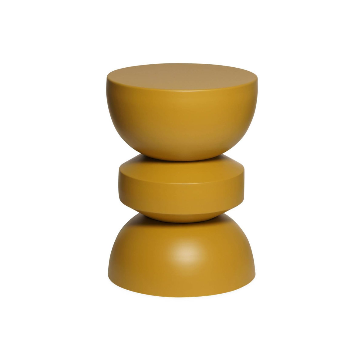 SWEEEK Table d'appoint. bout de canapé. table de chevet en métal. moutarde. Assa. Ø32 x H 44.5cm