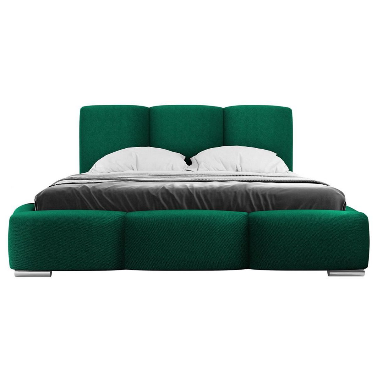 BEST MOBILIER Noa - lit coffre - 180x200 cm - en velours - sommier inclus