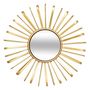 Voir la diapositive 2 : ATMOSPHERA Lot de 3 Miroirs Muraux Soleils  Warren  24cm Doré