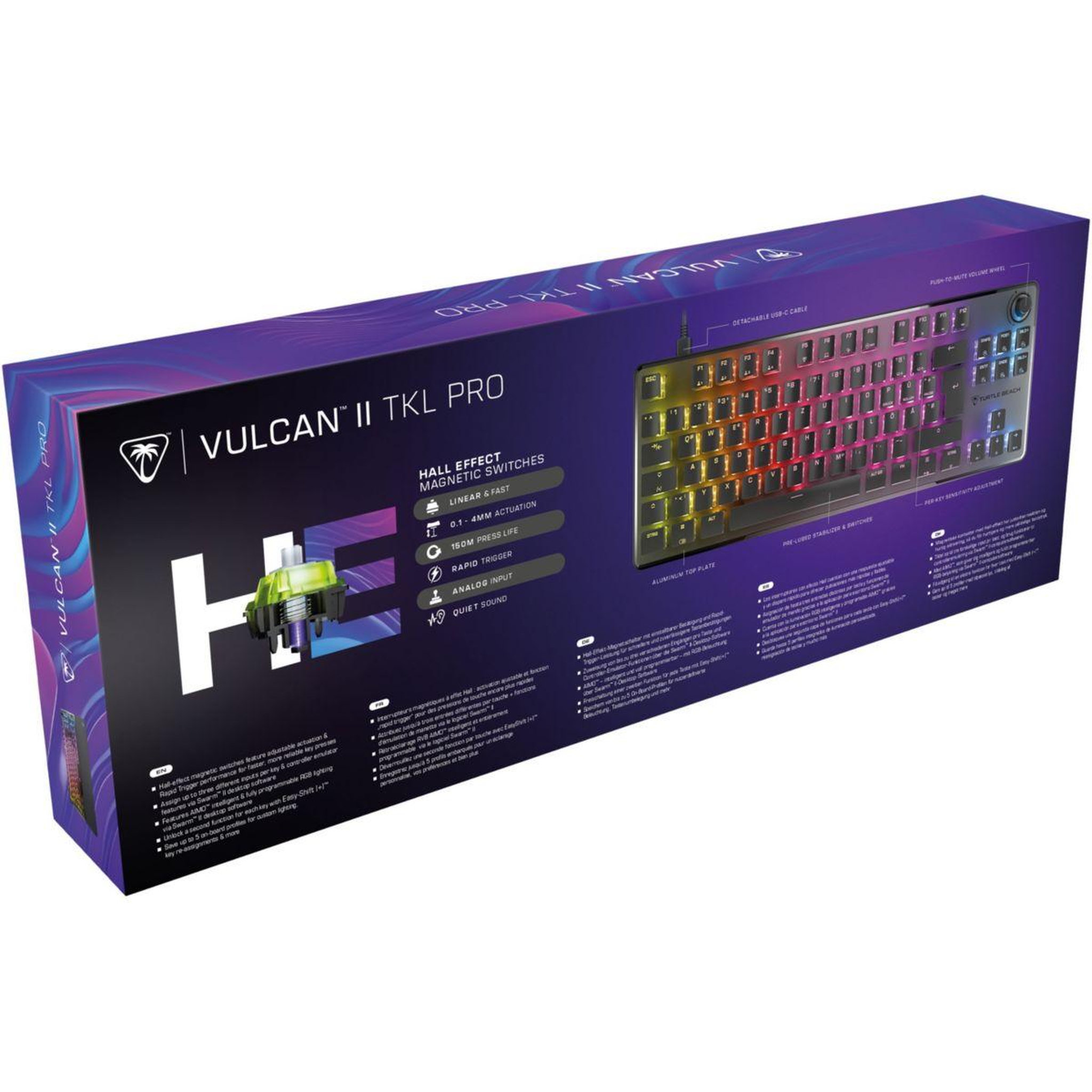Voir la diapositive 5 : Turtle Beach Clavier gamer Vulcan II TKL Pro Noir Lin