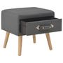 Voir la diapositive 2 : VIDAXL Table de chevet Gris fonce 40x35x40 cm Tissu