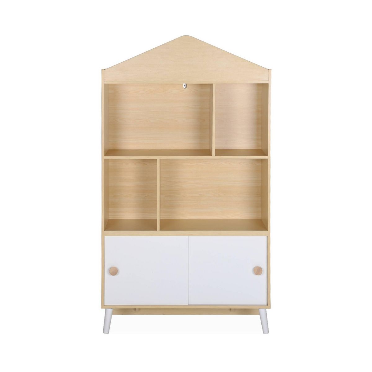 SWEEEK Bibliothèque enfant 2 portes. étagères