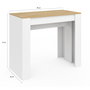 Voir la diapositive 5 : ID MARKET Table console extensible ORLANDO 14 personnes 300 cm blanc et façon hêtre