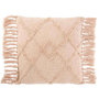 Voir la diapositive 1 : Paris Prix Coussin Déco Franges  Losange  50x50cm Rose