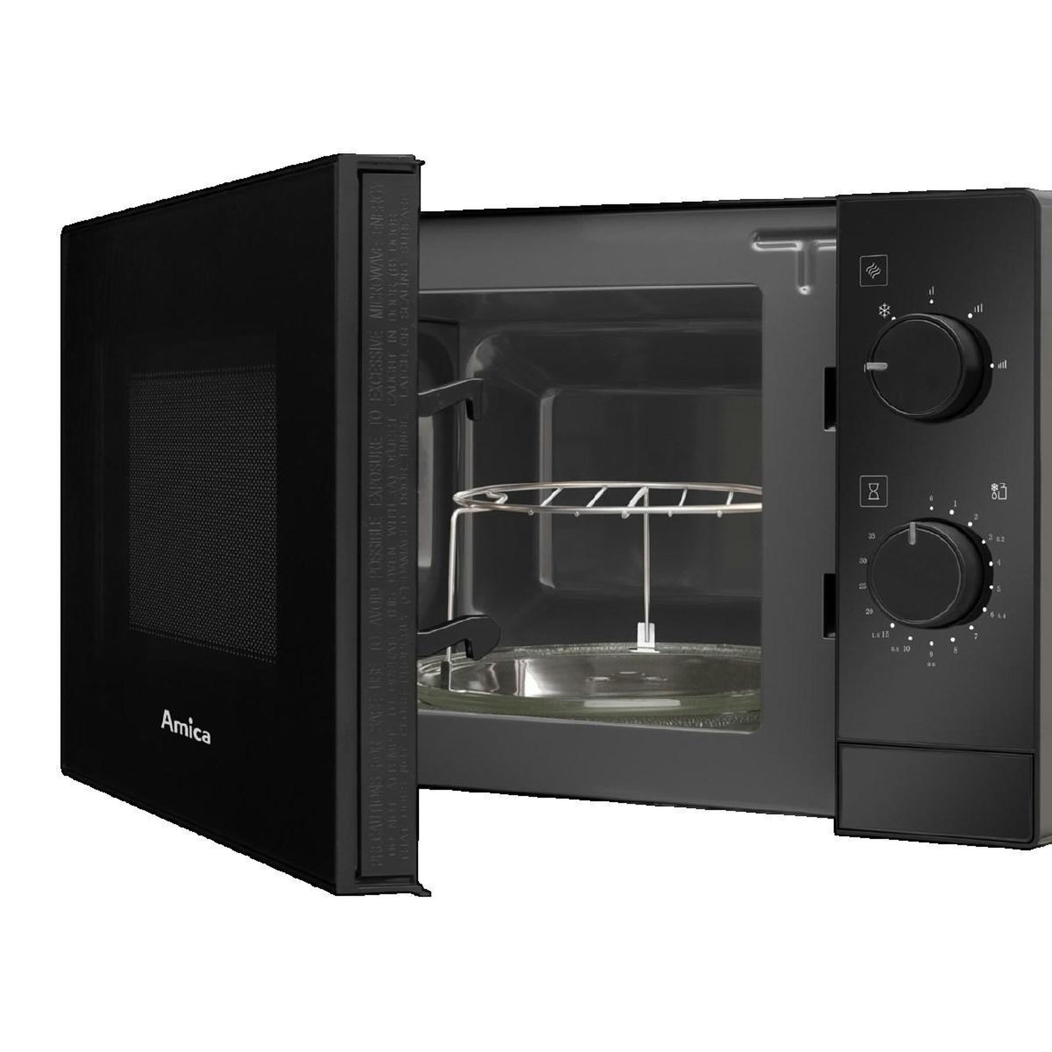 Voir la diapositive 3 : Amica Micro-ondes Amica avec Gril 20 litres 700 W Noir