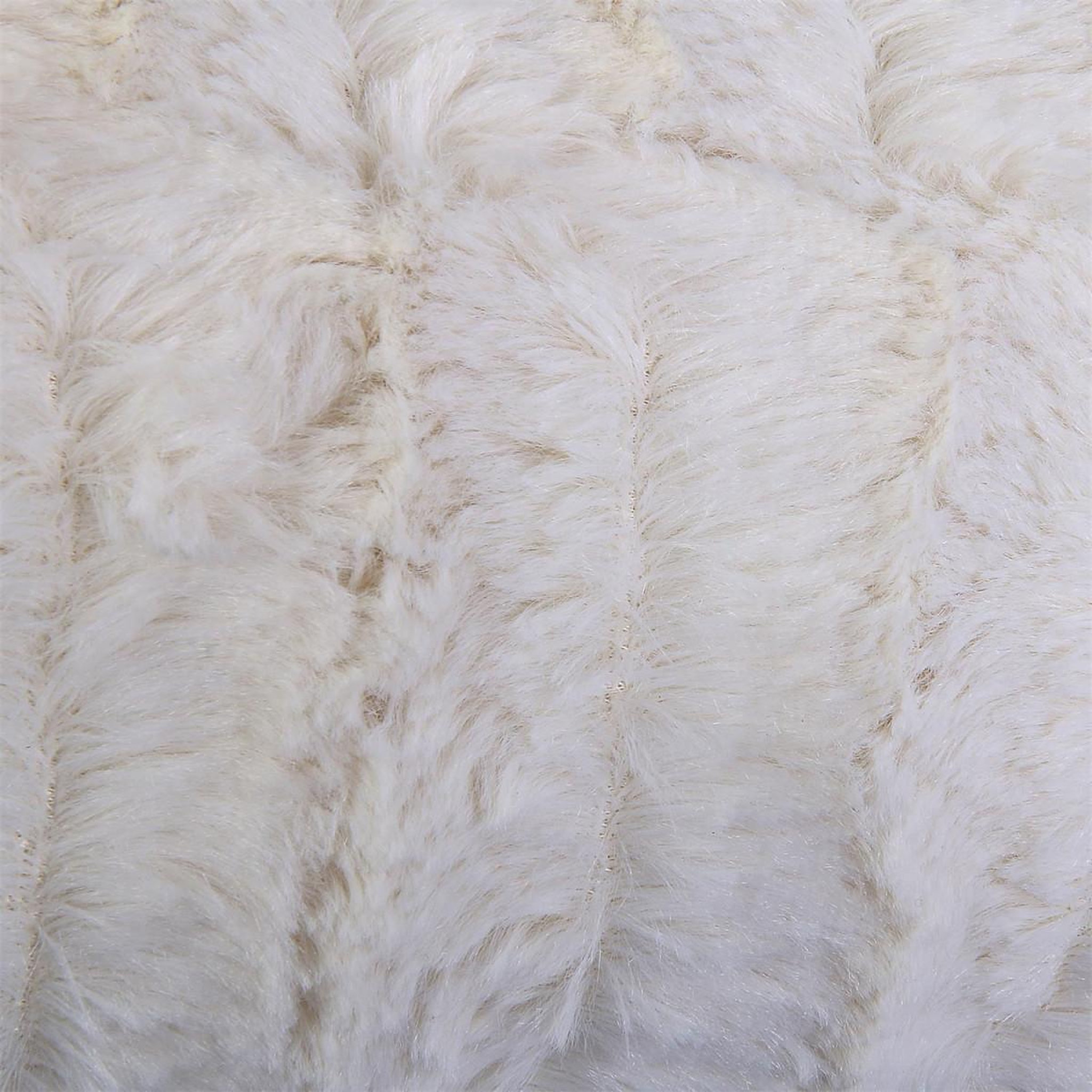 Voir la diapositive 3 : The Home Deco Factory Plaid imitation fourrure  a anse  120x150cm blanc