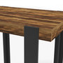 Voir la diapositive 5 : ID MARKET Table haute de bar PHOENIX bois foncé effet vieilli et noir 90 cm