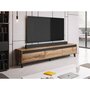 Voir la diapositive 1 : BEST MOBILIER Lord - meuble tv - effet bois et noir - 185 cm - style industriel