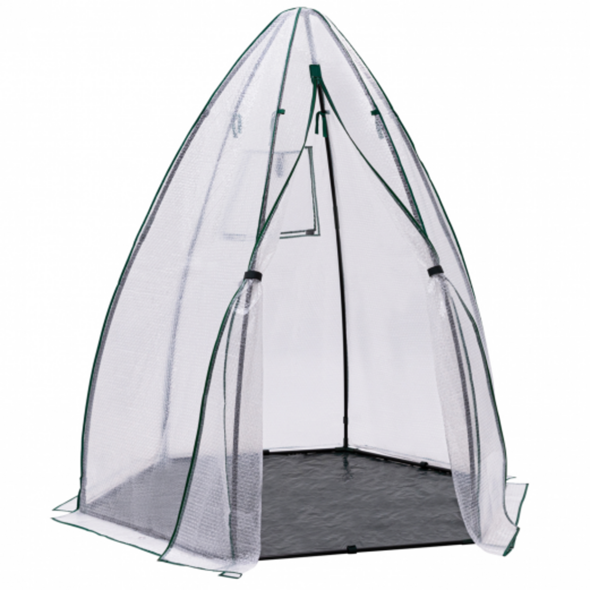 ID MARKET Serre d'hivernage dôme bâche bulle 160 x 160 x 180 cm maxi chaleur balcon et terrasse