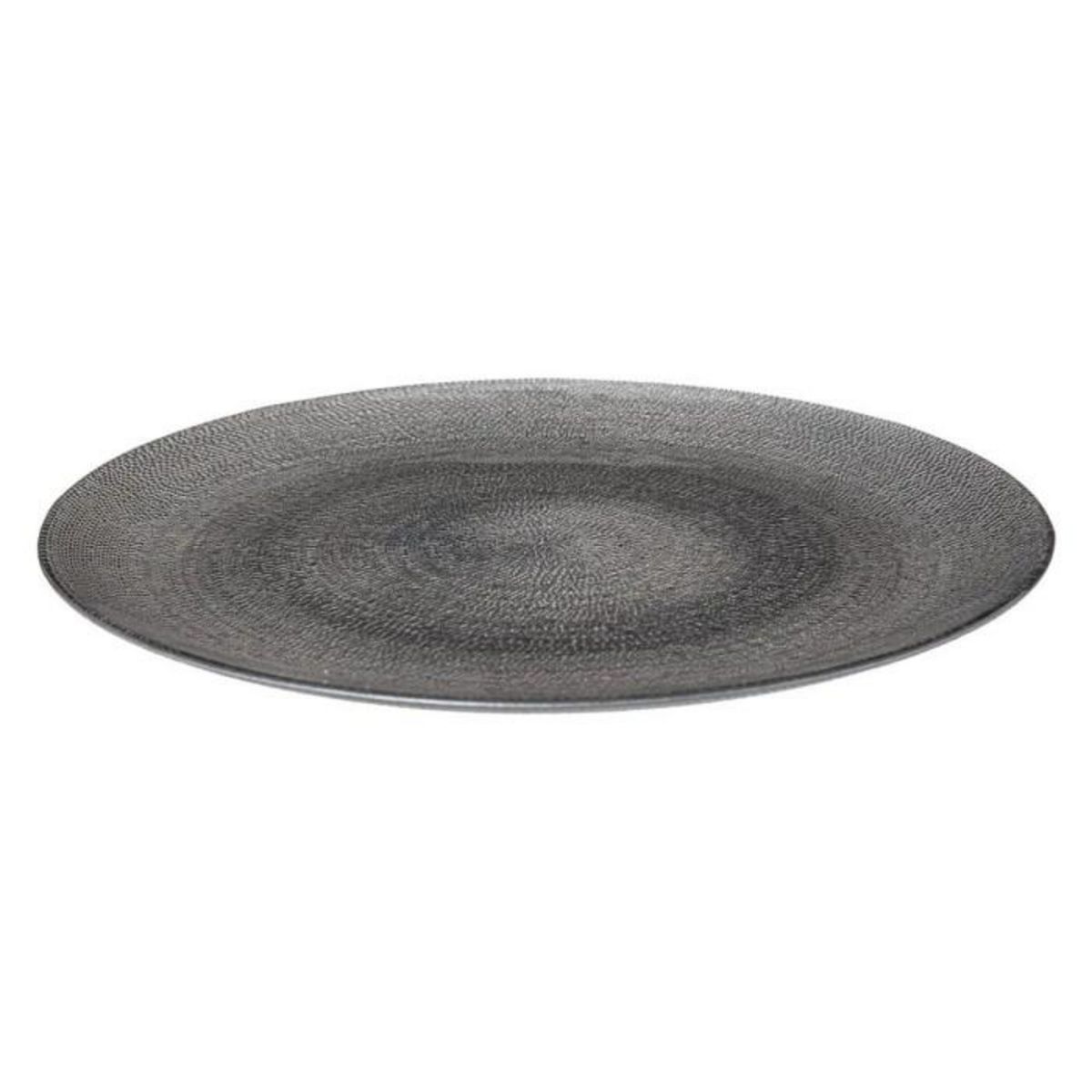 SECRET DE GOURMET Lot de 6 Assiettes Plates  Aurore  28cm Gris