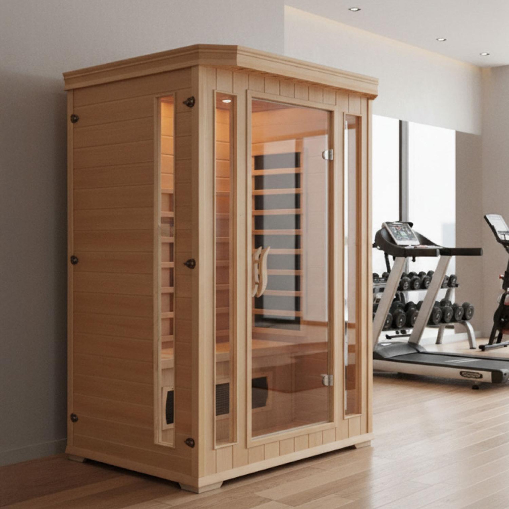 Voir la diapositive 3 : CONCEPT USINE Cabine de sauna luxe infrarouge 2 places narvik
