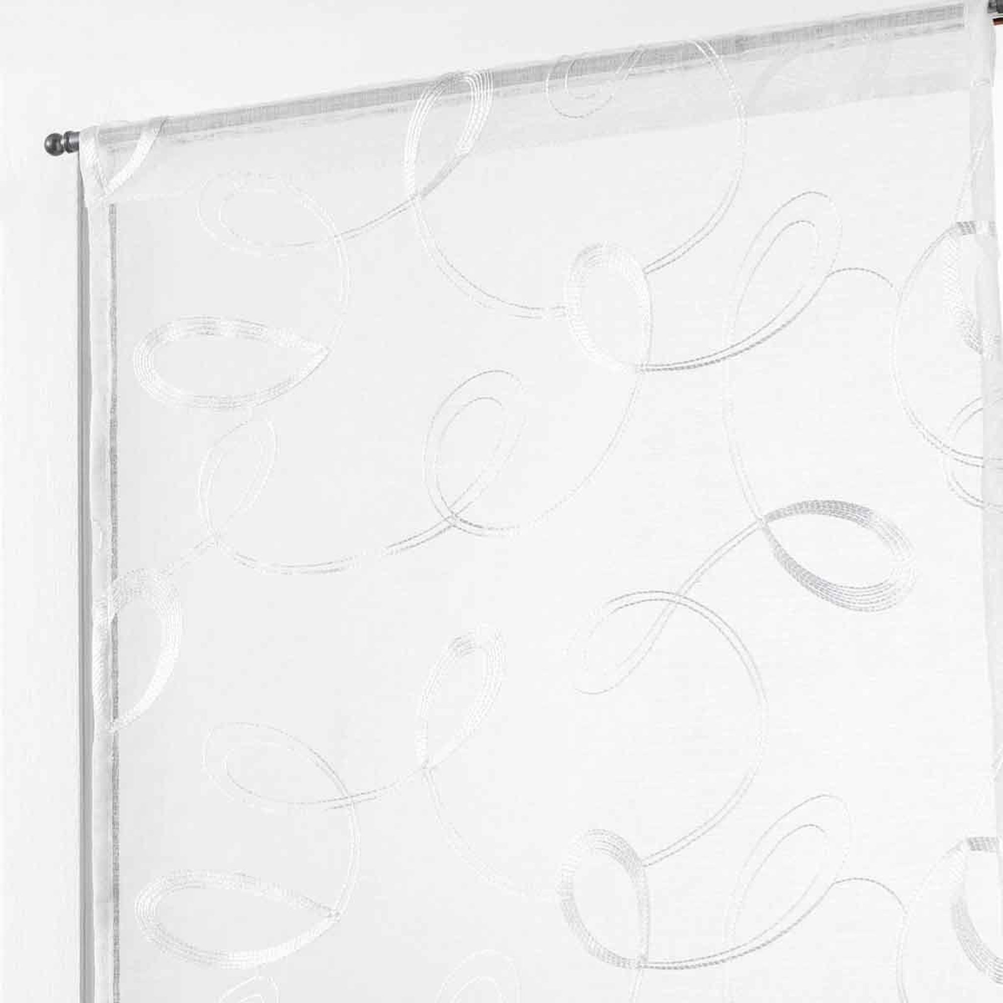 Voir la diapositive 2 : Douceur d'Intérieur Paire de voilages  hoops  60x90cm blanc