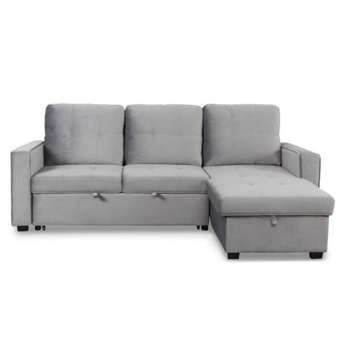 Paris Prix Canapé d'Angle Convertible  Rabano  230cm Argent