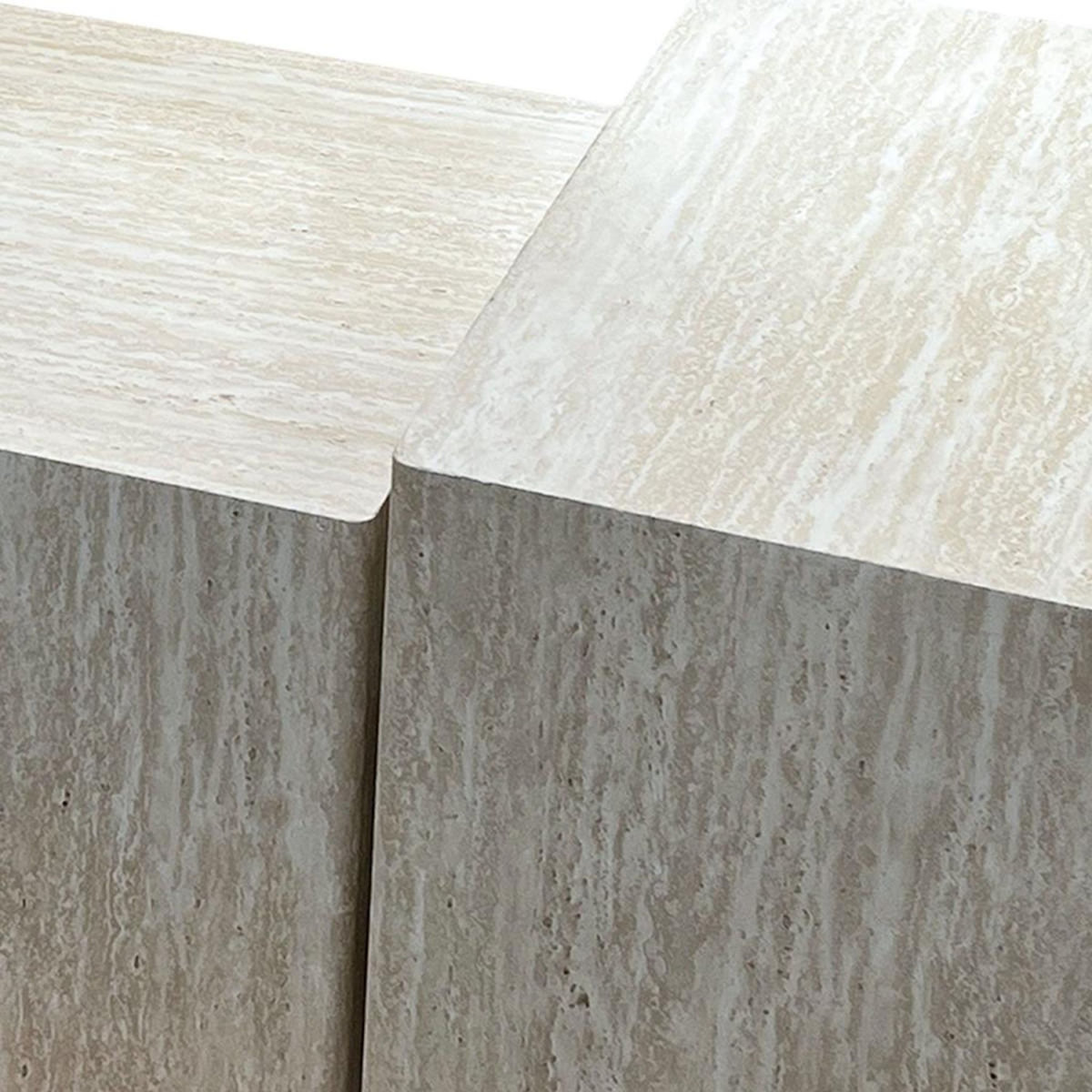 Paris Prix Lot de 3 Tables Basses Effet Travertin  Odis  58cm Beige