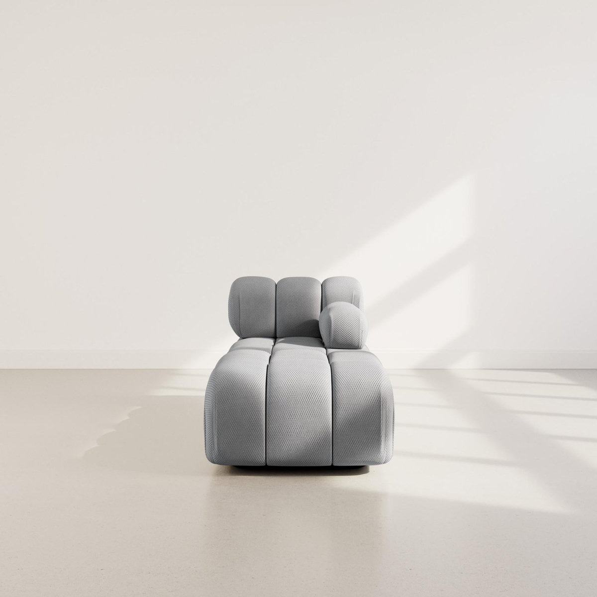 LISA DESIGN Ruby - module d'assise méridienne droite en velours texturé