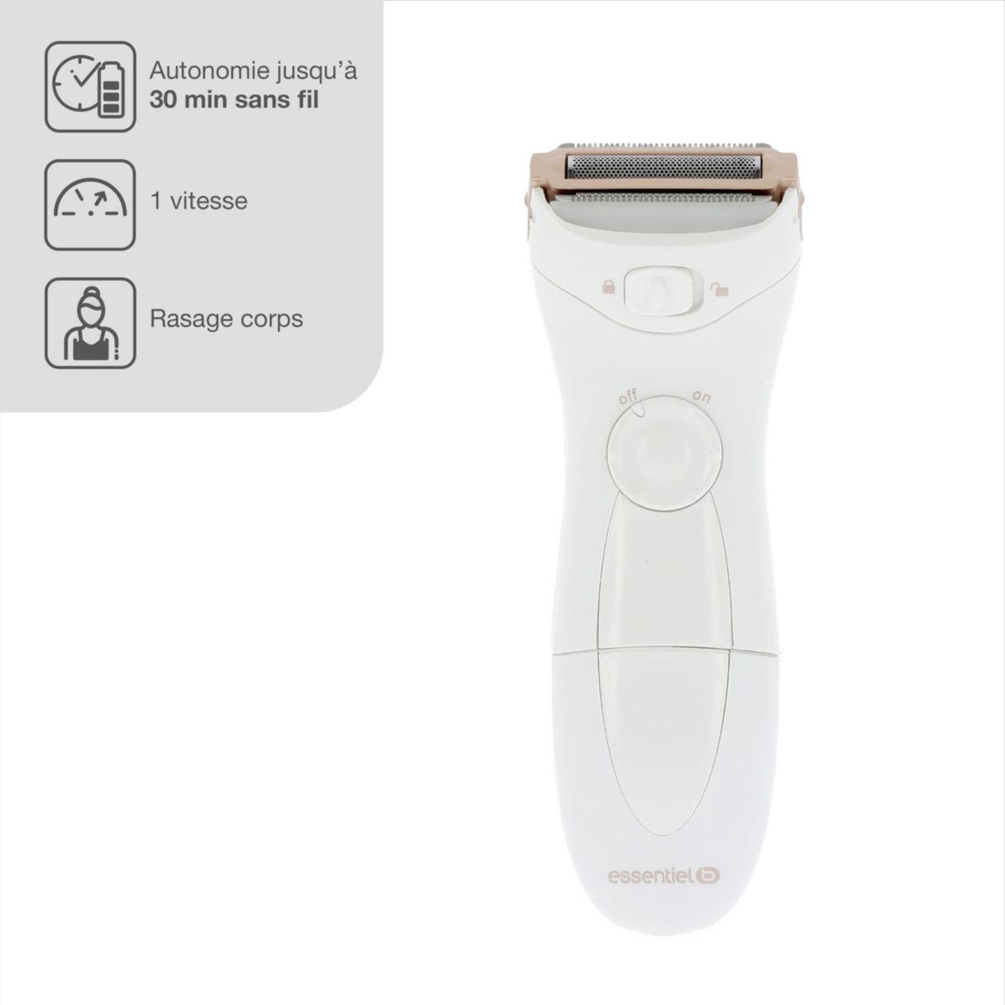 Voir la diapositive 3 : ESSENTIEL B Rasoir électrique femme ERE 3 PEARL