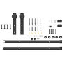 Voir la diapositive 5 : VIDAXL Kit de quincaillerie de porte coulissante 152 cm acier noir