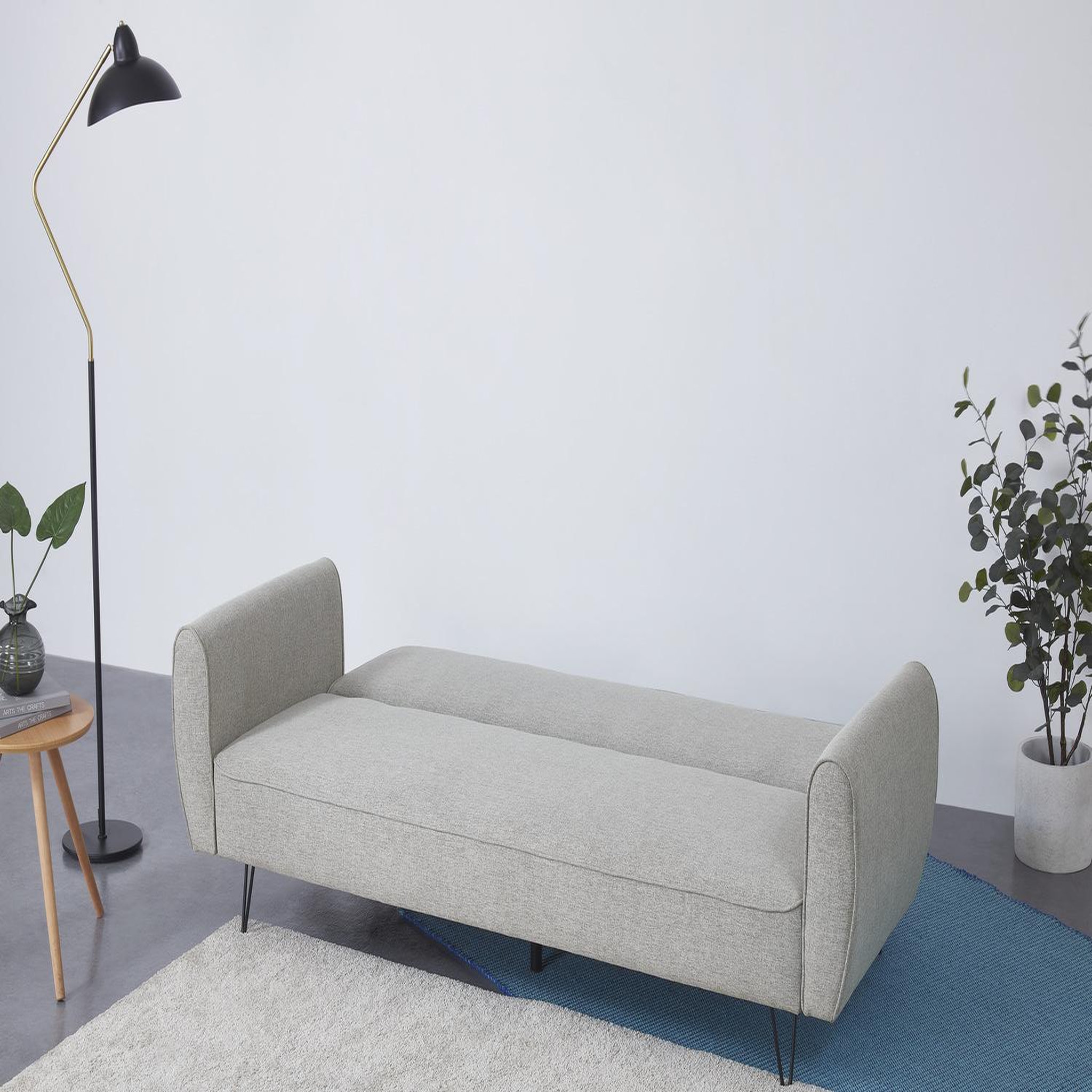 Voir la diapositive 6 : CONCEPT USINE Canapé design convertible 3 places en tissu gris clair SOHO