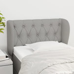 VIDAXL Tete de lit avec oreilles Gris clair 83x23x78/88 cm Tissu