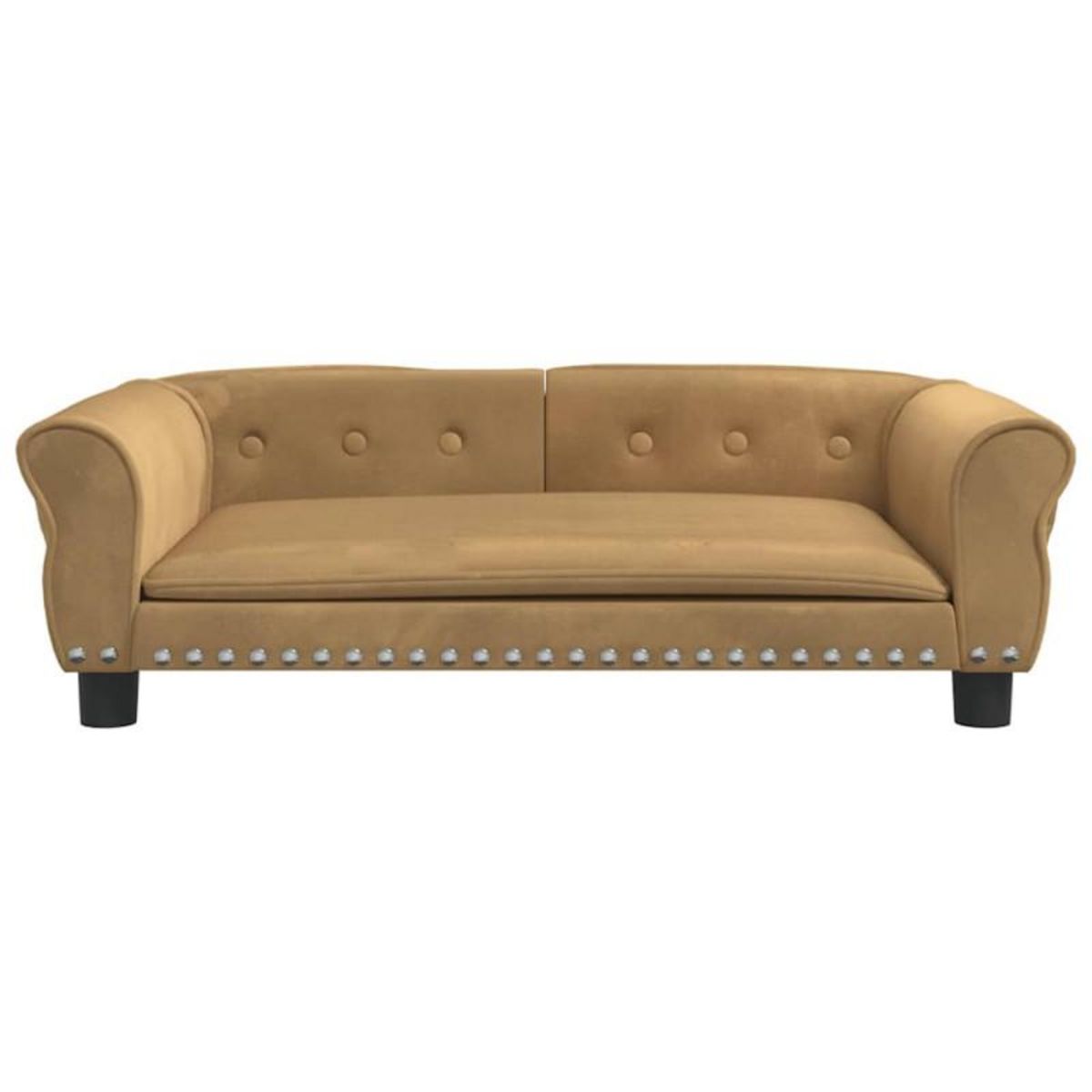 VIDAXL Lit pour chien marron 95x55x30 cm velours