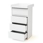 Voir la diapositive 4 : WEBABY Commode 4 tiroirs avec plan a langer 70