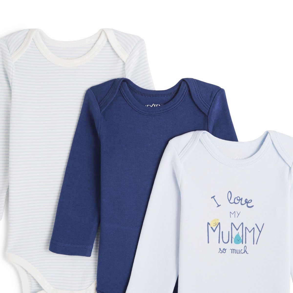 IN EXTENSO Lot de 3 bodies manches longues bébé garçon