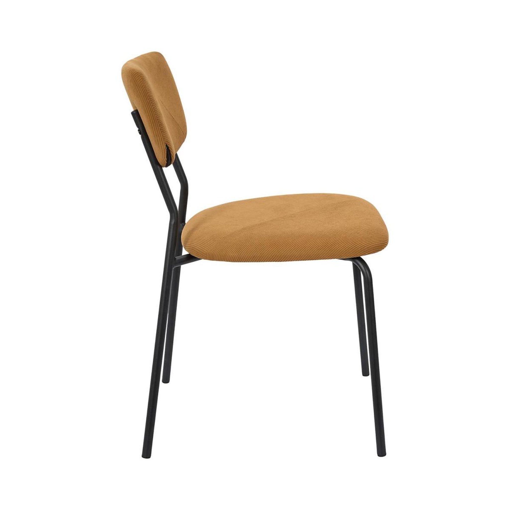 Voir la diapositive 4 : The Home Deco Factory Lot de 4 chaises côtelées  jules  78cm jaune