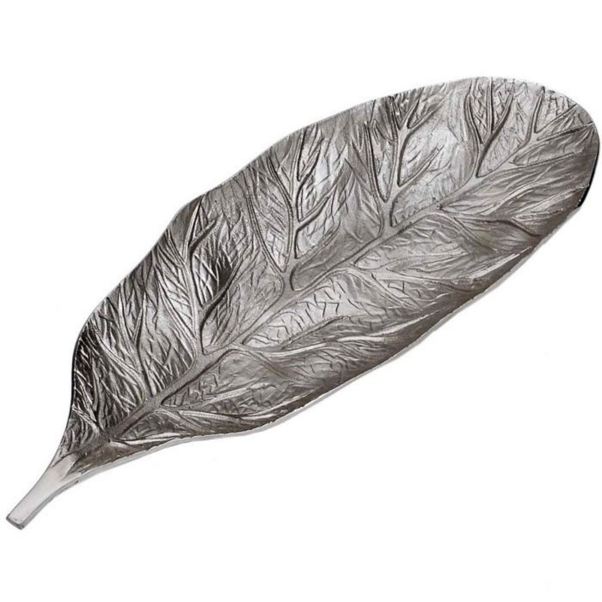 Paris Prix Lot de 3 Plateaux de Présentation  Leaf  64cm Argent