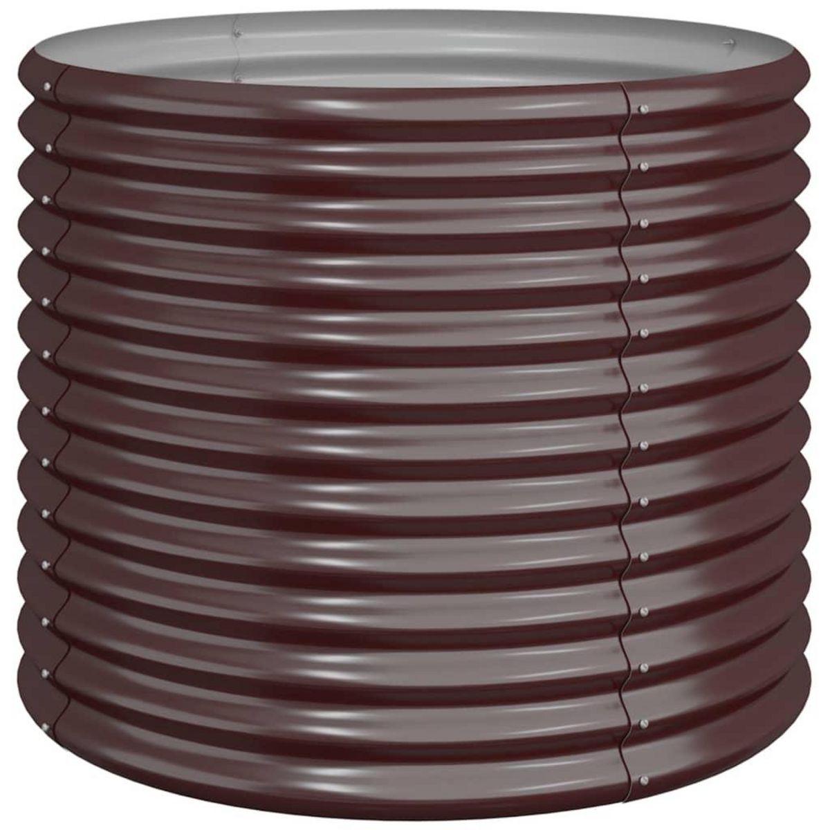 VIDAXL Jardiniere de jardin Acier enduit de poudre 80x80x68 cm Marron