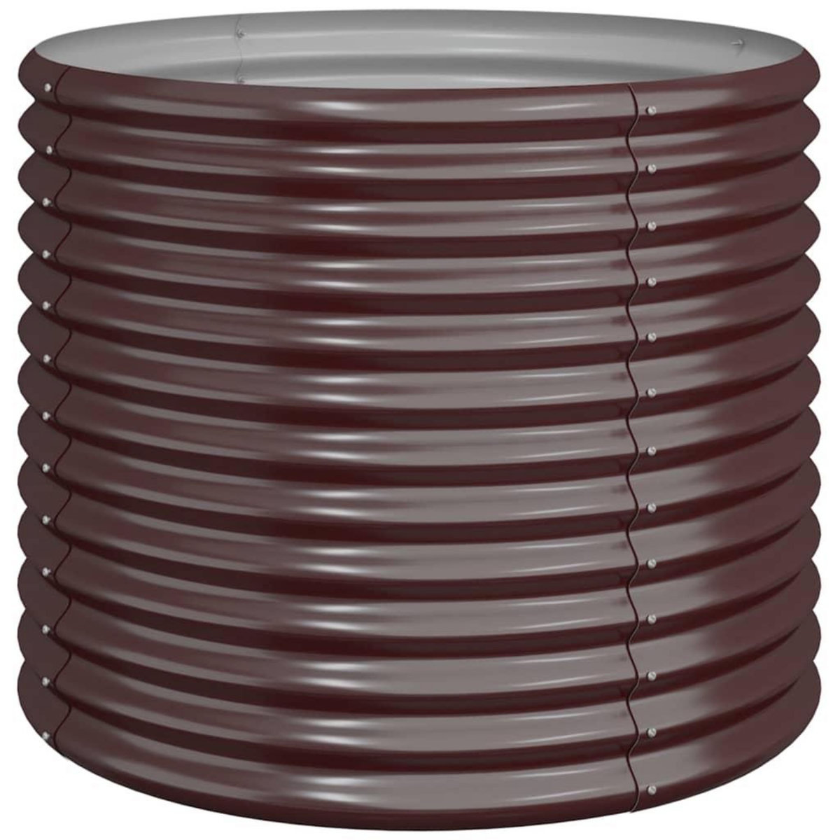 VIDAXL Jardiniere de jardin Acier enduit de poudre 80x80x68 cm Marron