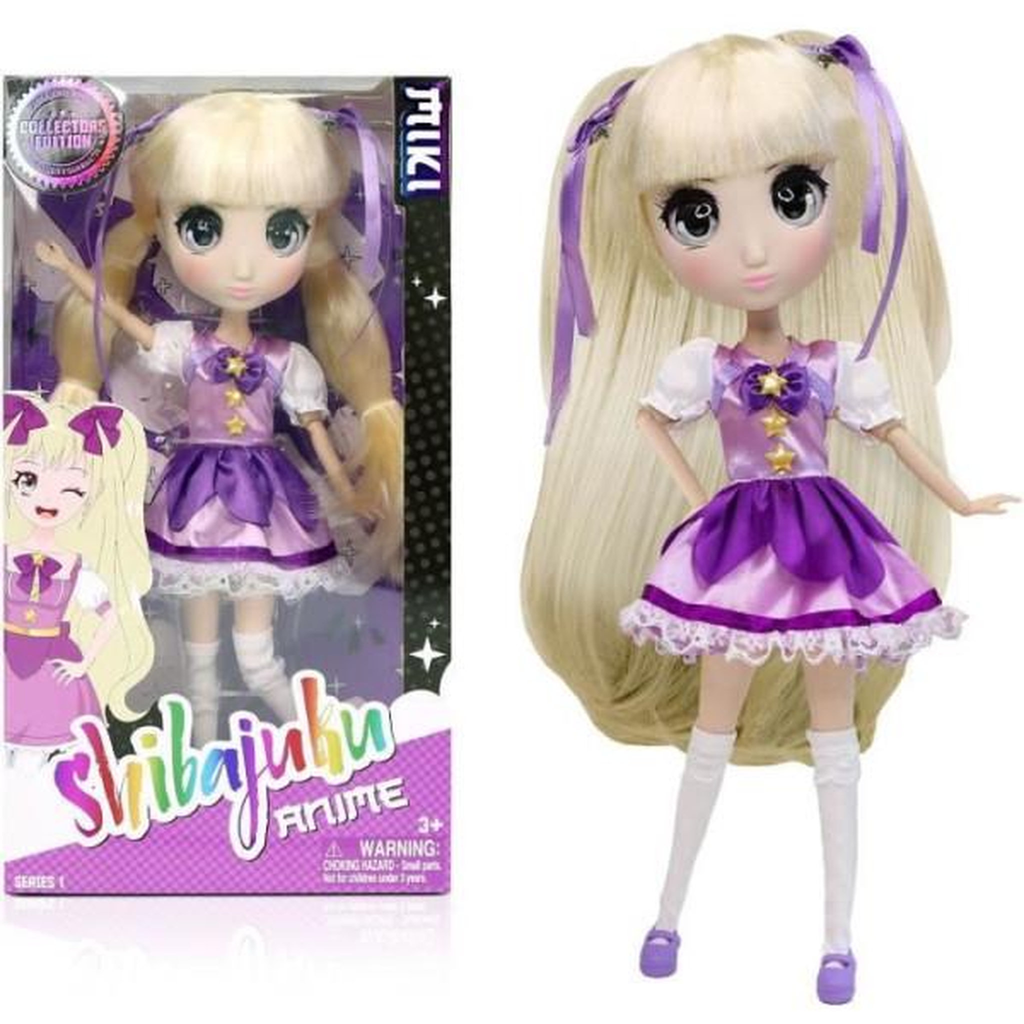 BANDAI Grande Poupée Kawai style Japon 30 cm - Poupée Miki - BANDAI - Licence Officielle Shibajuku Anime