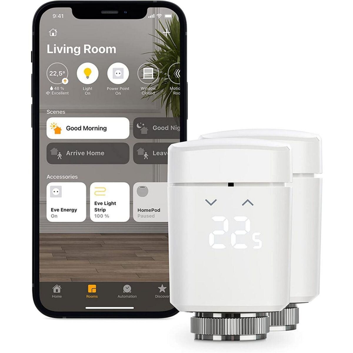 EVE Tête thermostatique connectée Thermo Thread lot de 2