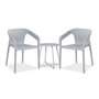 Voir la diapositive 1 : HomeStyle4U Ensemble salon de jardin Table et 2 chaises gris