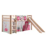 Paris Prix Pack - Lit Enfant Toboggan, Tente & 3 Pochettes  Pino Princesse  Naturel