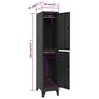 Voir la diapositive 6 : VIDAXL Armoire a casiers Anthracite 38x45x180 cm Acier