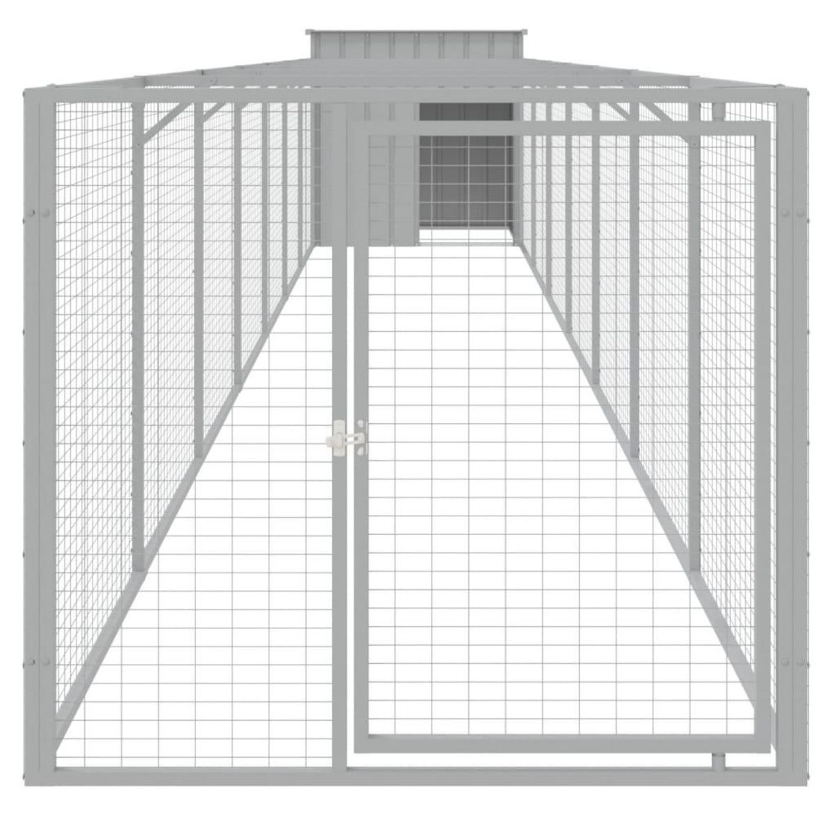 VIDAXL Niche pour chien avec cour gris clair 110x813x110 cm