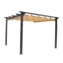 Voir la diapositive 5 : CONCEPT USINE Pergola taupe 3x3m en aluminium GAZEBO