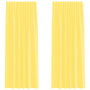 Voir la diapositive 2 : VIDAXL Rideaux en voile avec boucles 2 pcs jaune 140x245 cm