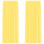 Voir la diapositive 2 : VIDAXL Rideaux en voile avec boucles 2 pcs jaune 140x245 cm