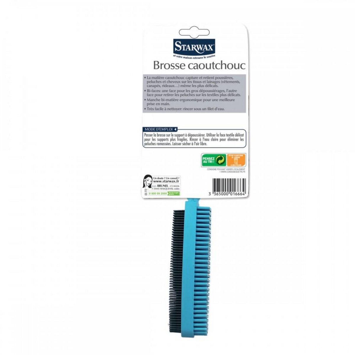 Starwax Brosse caoutchouc STARWAX Pour textile