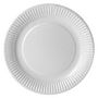 Voir la diapositive 2 : ACTUEL Assiettes à dessert en carton blanc 18cm compostables x50