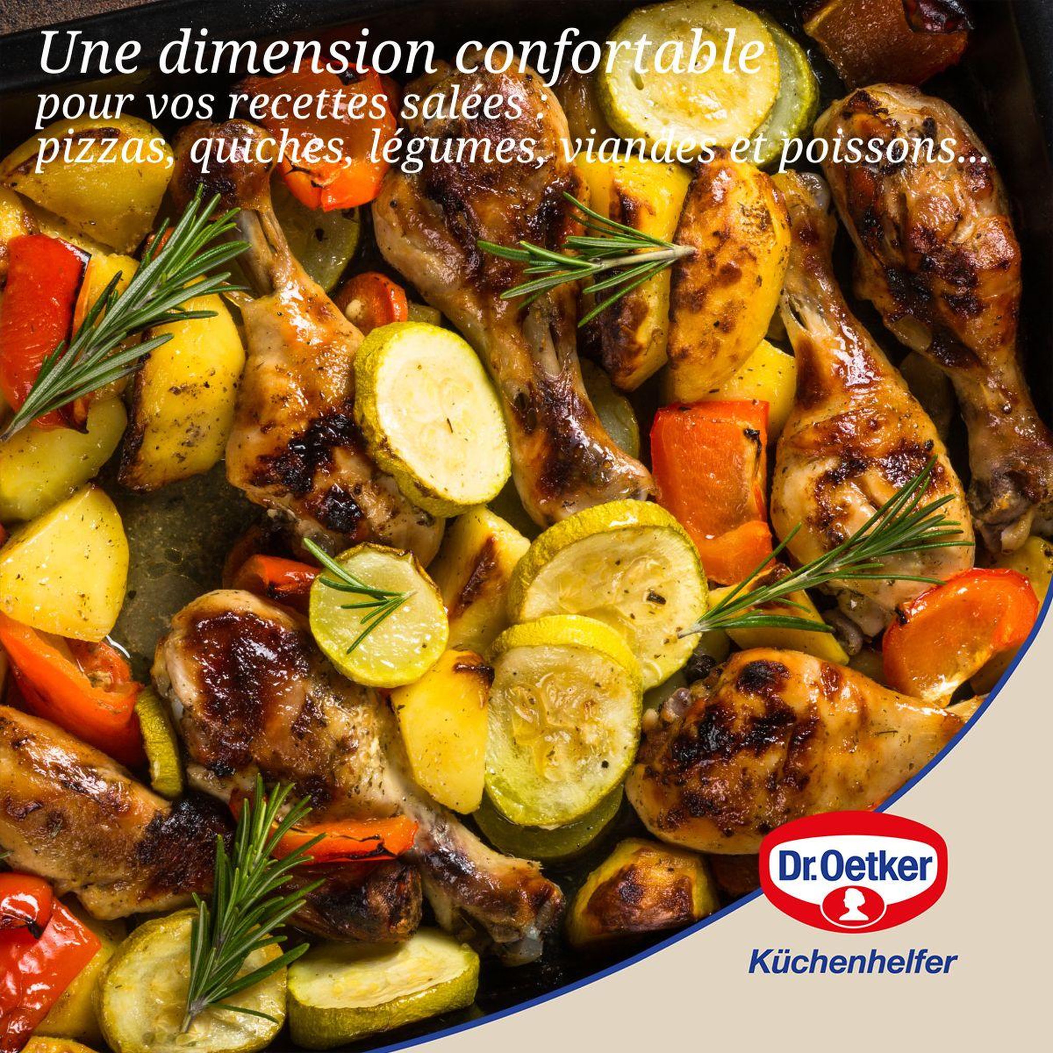 Voir la diapositive 6 : DR.OETKER Plaque de cuisson avec couvercle 42 x 29 cm dr. Oetker bake and go
